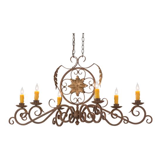 2nd Avenue Lighting 87187.48.ARB Christabel Indoor Chandelier in Antique Rust with Old Brass Accents