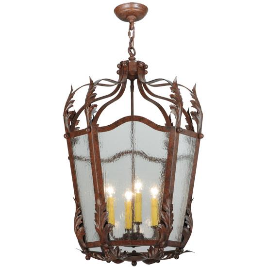 2nd Ave Design 87406.18.leaves Citadel Foyer Lantern in Rusty Nail