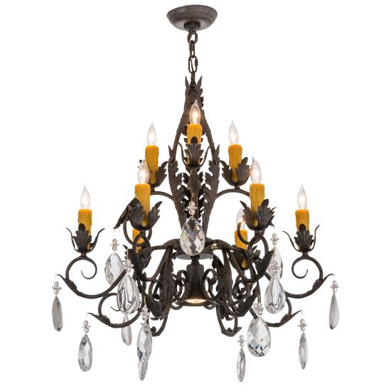 2nd Avenue Lighting 87692.26.X.065T New Country French Indoor Chandelier in Chestnut Textured