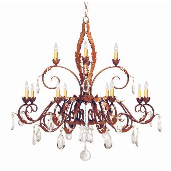 2nd Ave Design 87692.48.CX New Country French Chandelier in Rusty Nail