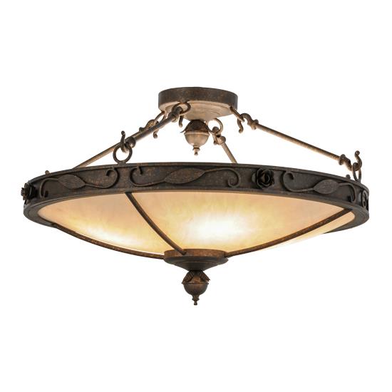 2nd Ave Design 87820.26.16 Arabesque Ceiling Mount in Copper Rust W/Gold Highlights