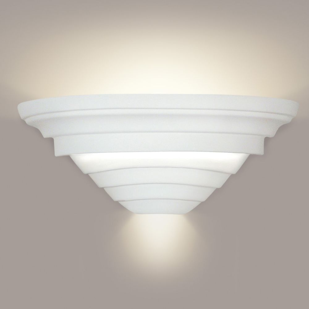 A19 109-A31 Islands of Light Gran Cabrera Wall Sconce: Satin White