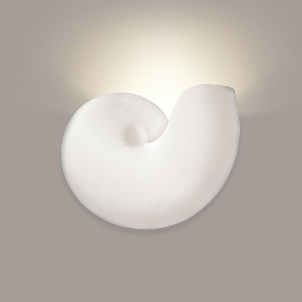 A19 1103-A31 Islands of Light Nautilus Wall Sconce: Satin White