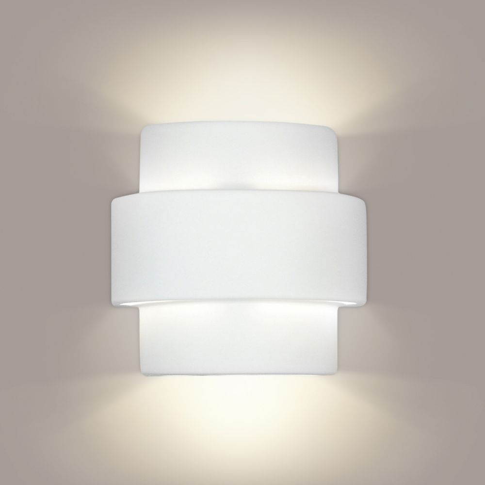 A19 1402-WET Islands of Light Santa Inez Wall Sconce: Bisque (Outdoor Sheltered Socket for Wet Locations (Bulb not included))