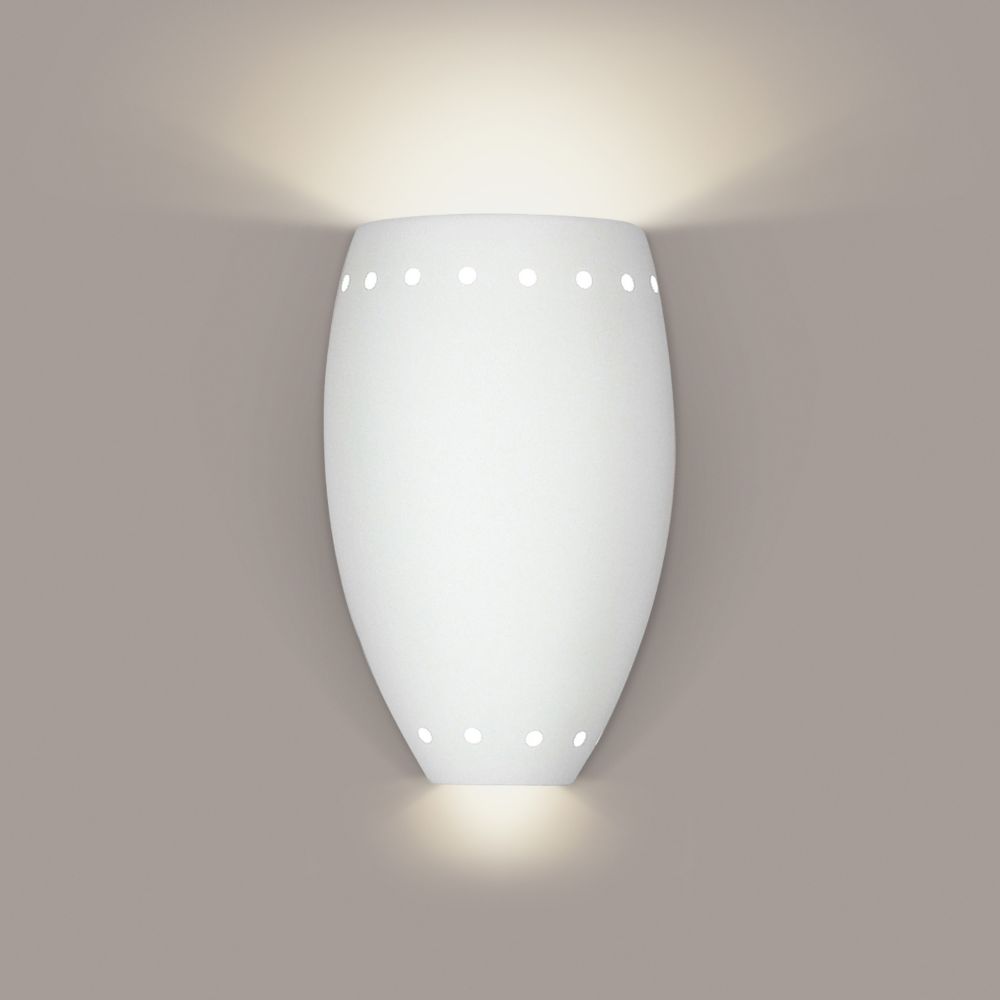 A19 1504-1LEDE26 Barbados Wall Sconce: Bisque (E26 Base Dimmable LED (Bulb included))