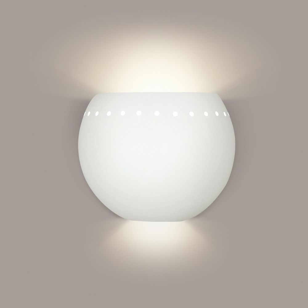 A19 1604-1LEDE26 St. Lucia Wall Sconce: Bisque (E26 Base Dimmable LED (Bulb included))