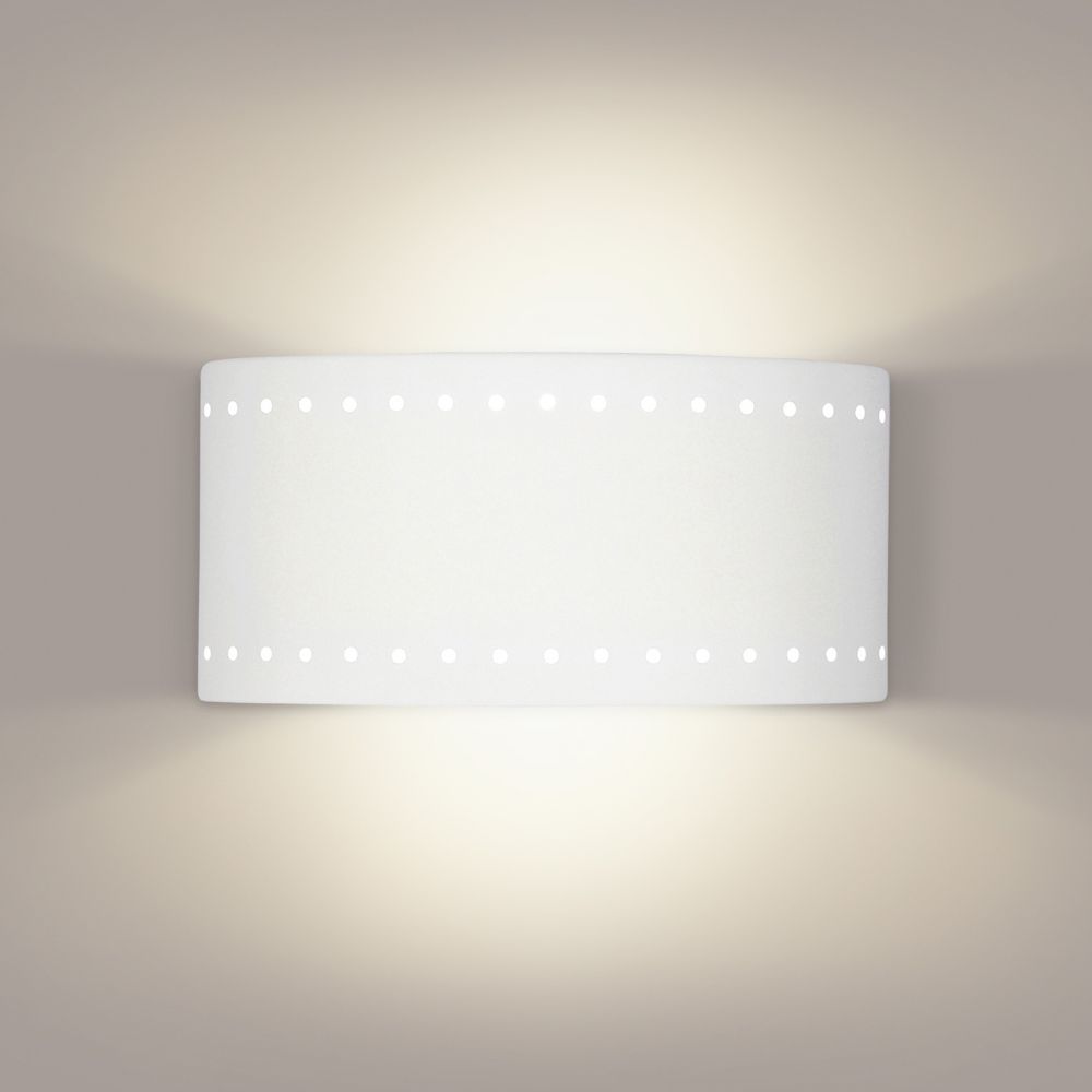 A19 1704-1LEDE26 Syros Wall Sconce: Bisque (E26 Base Dimmable LED (Bulb included))