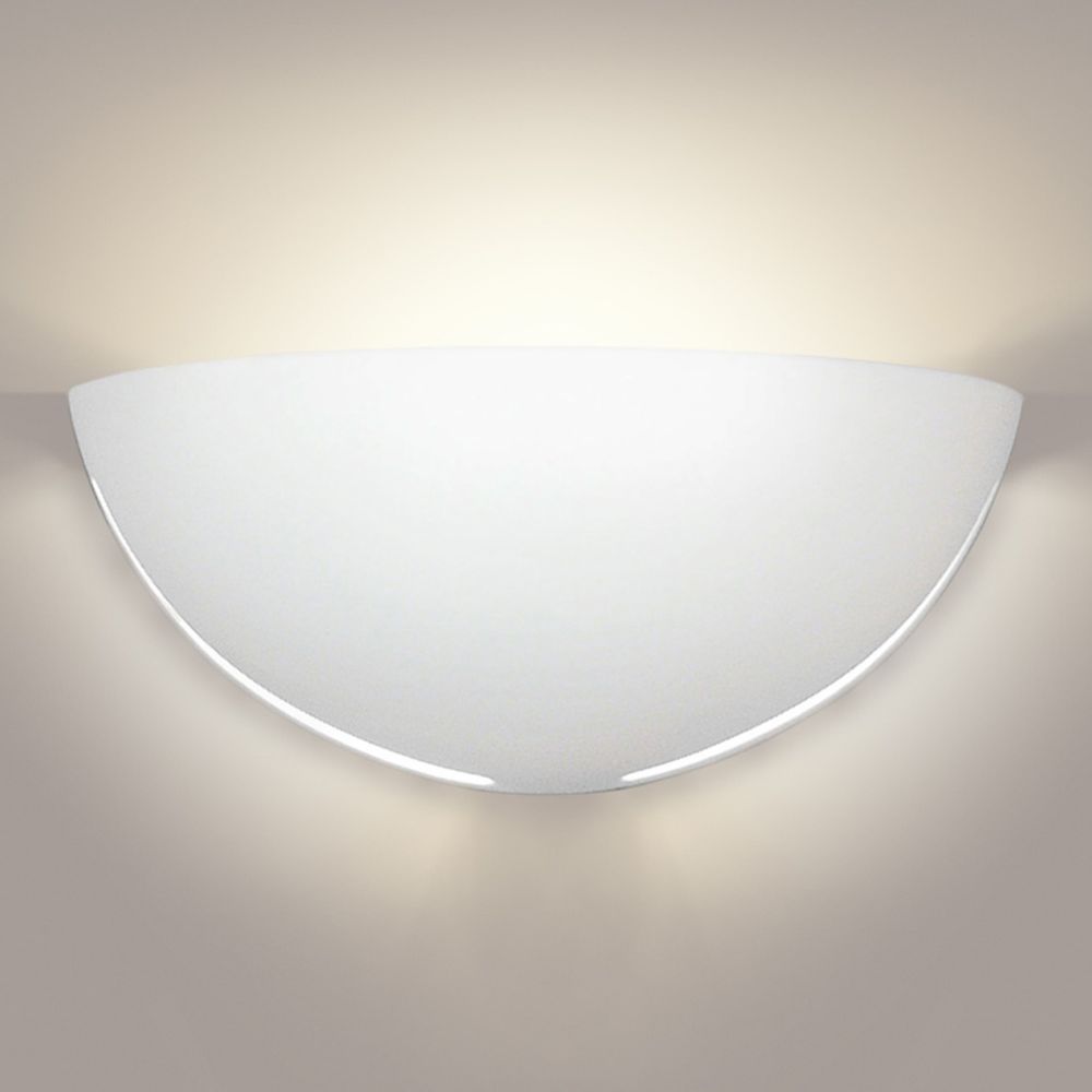 A19 312-WET-A31 Islands of Light Great Capri Wall Sconce: Satin White (Outdoor Sheltered Socket for Wet Locations (Bulb not included))