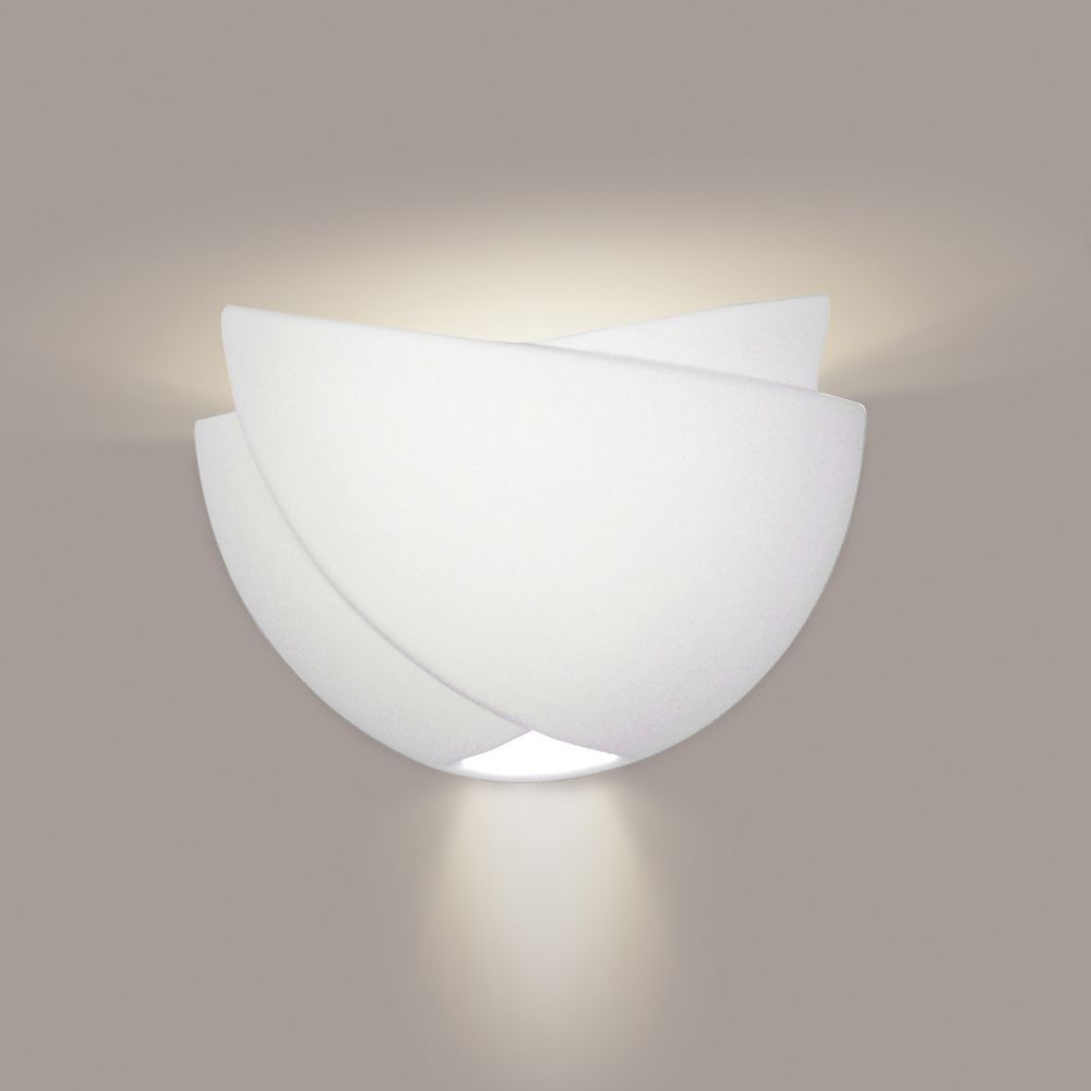 A19 602-WET-A32 Islands of Light Gran Ceylon Wall Sconce: Cream Satin (Outdoor Sheltered Socket for Wet Locations (Bulb not included))