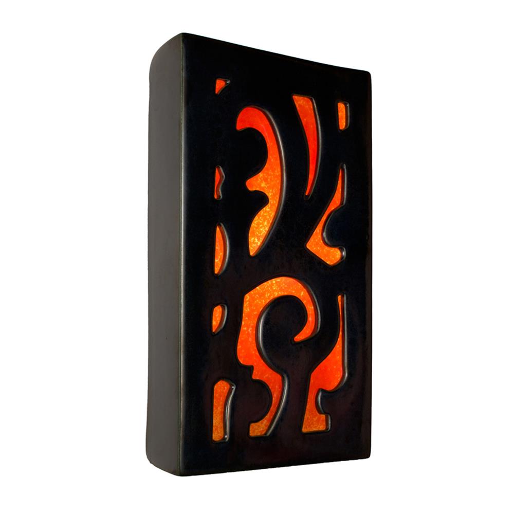 A19 Lighting- RE112-GM-FR  - Cathedral Wall Sconce Gunmetal and Fire in Gunmetal and Fire