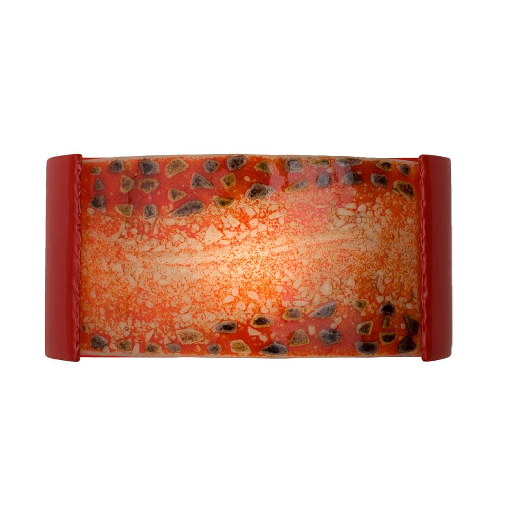 A19 Lighting- RE108-MR-MFR  - Ebb and Flow Wall Sconce Matador Red and Multi Fire in Matador Red and Multi Fire