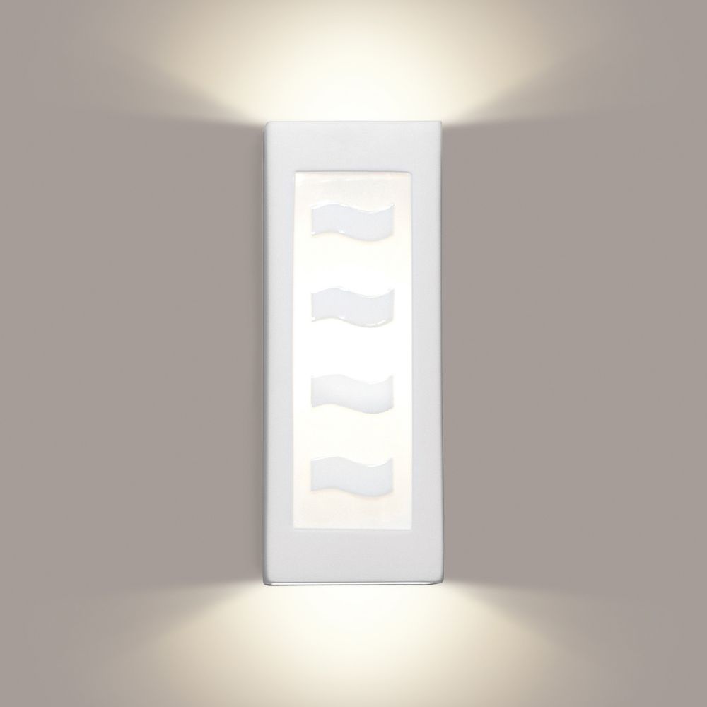 A19 G1A-WET Jewel White Serenity Wall Sconce (Outdoor Sheltered Socket for Wet Locations (Bulb not included))