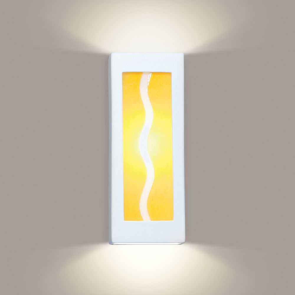 A19 G1B-WET Jewel Amber Wave Wall Sconce (Outdoor Sheltered Socket for Wet Locations (Bulb not included))