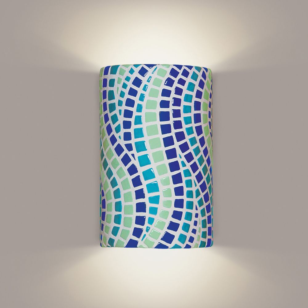A19 M20302-MU-WET Mosaic Channels Wall Sconce Multicolor (Outdoor Sheltered Socket for Wet Locations (Bulb not included))