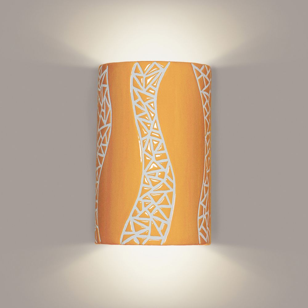 A19 M20304-SY-WET Mosaic Passage Wall Sconce Sunflower Yellow (Outdoor Sheltered Socket for Wet Locations (Bulb not included))