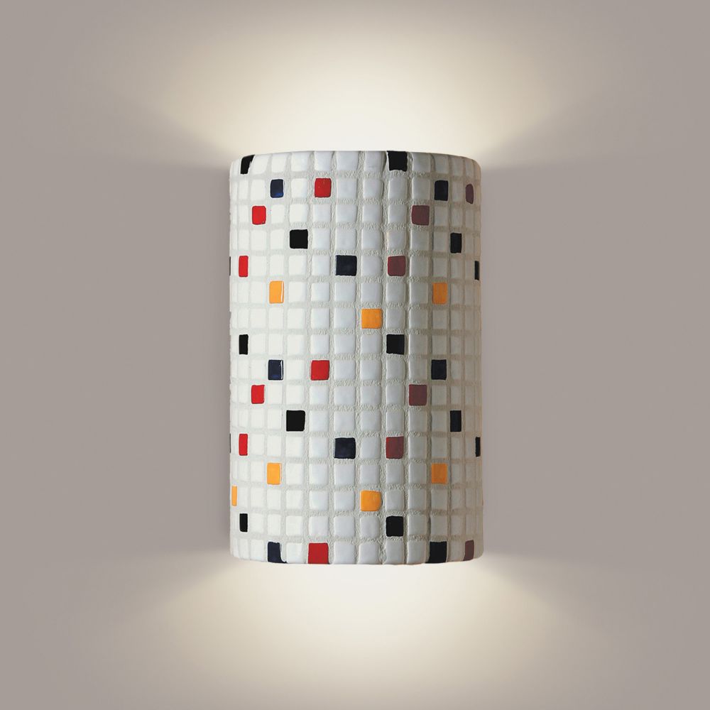A19 M20308-MU-WET Mosaic Confetti Wall Sconce Multicolor (Outdoor Sheltered Socket for Wet Locations (Bulb not included))