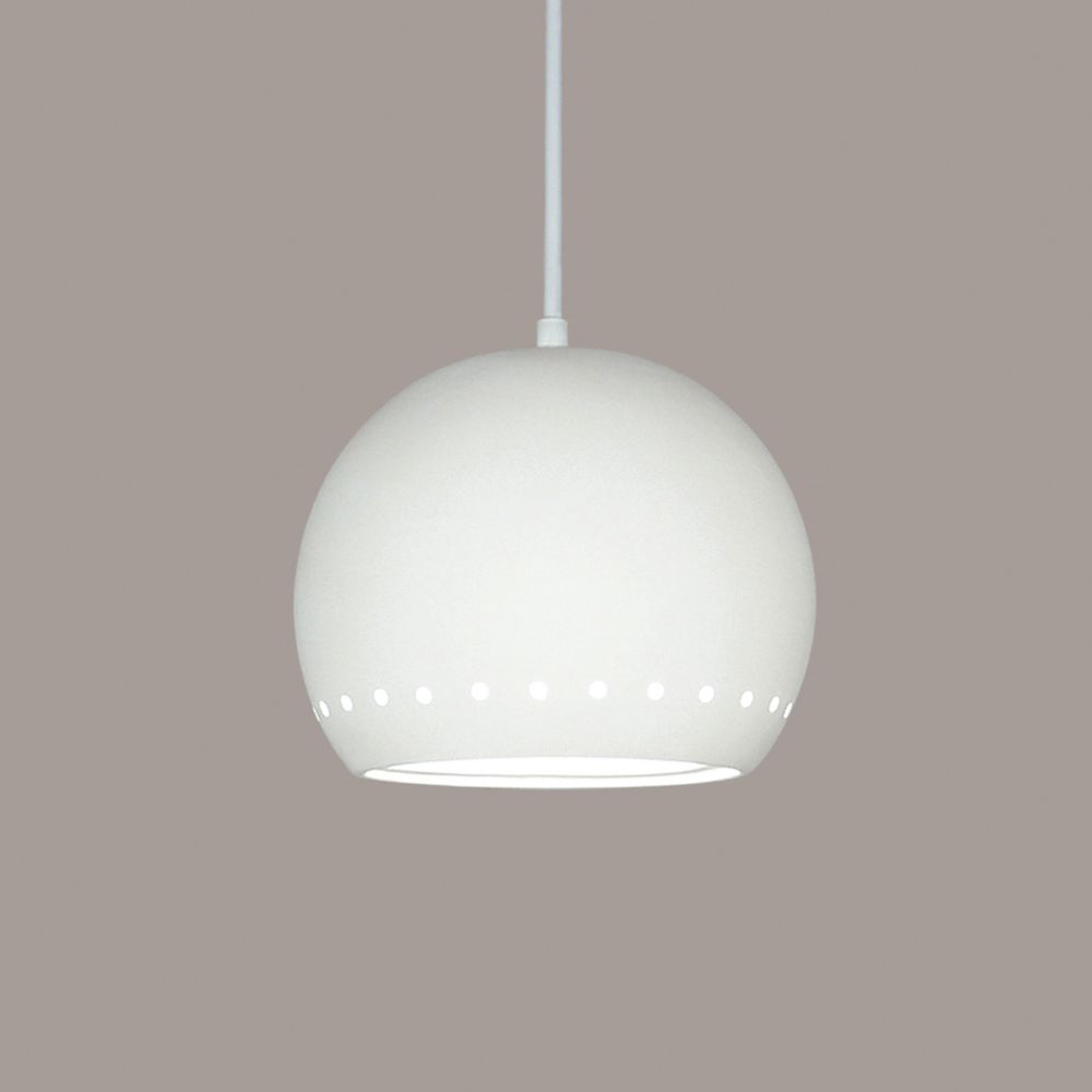 A19 P1603-A32-WCC Islands of Light St. Vincent Pendant: Cream Satin (White Cord & Canopy)