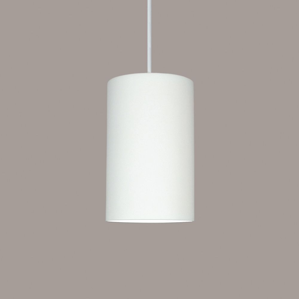 A19 P201-A32-BCC Islands of Light Andros Pendant: Cream Satin (Black Cord & Canopy)