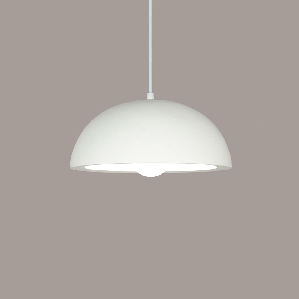 A19 P301-A31-WCC Islands of Light Thera Pendant: Satin White (White Cord & Canopy)