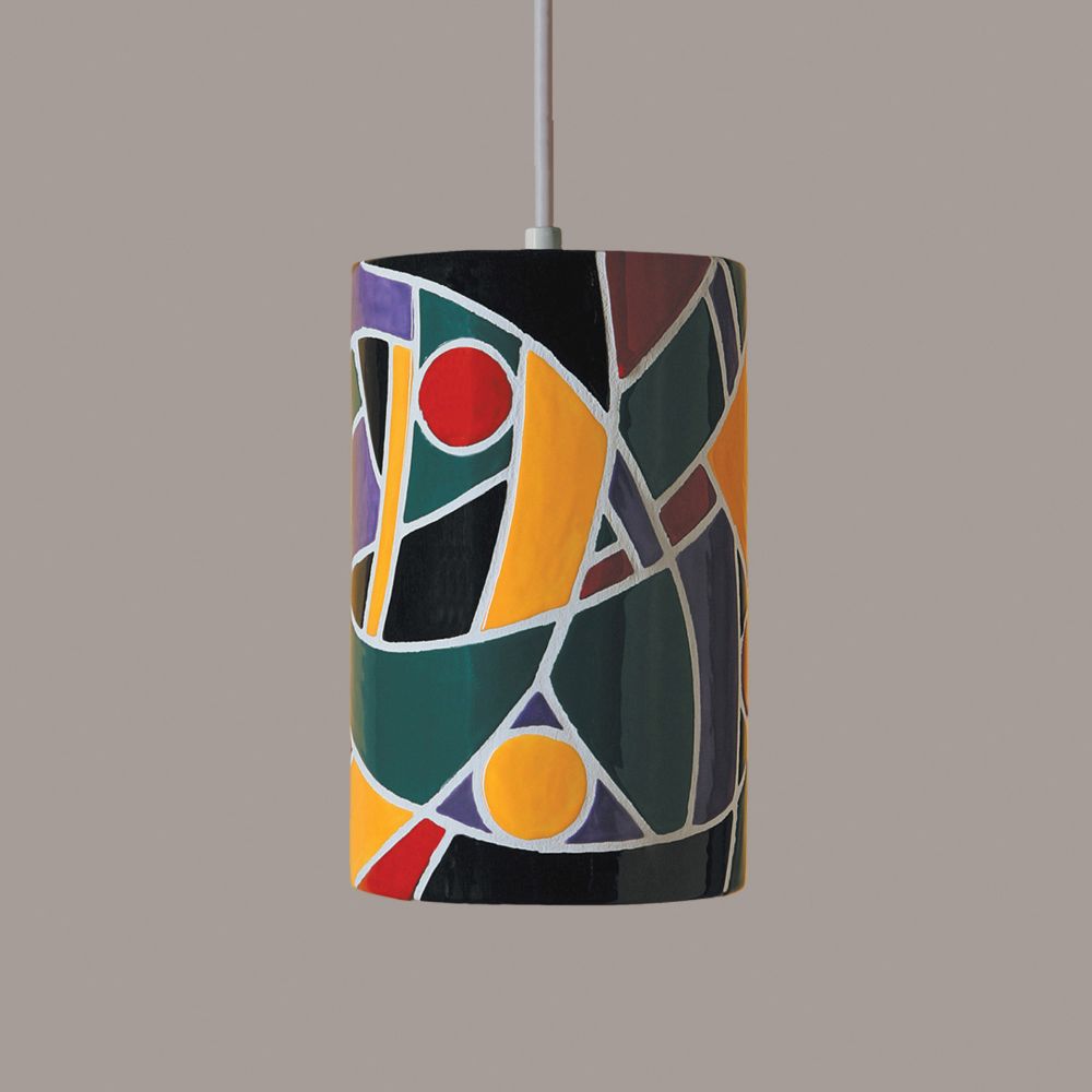 A19 PM20303-MU-BCC Picasso Pendant Multicolor (Black Cord & Canopy)