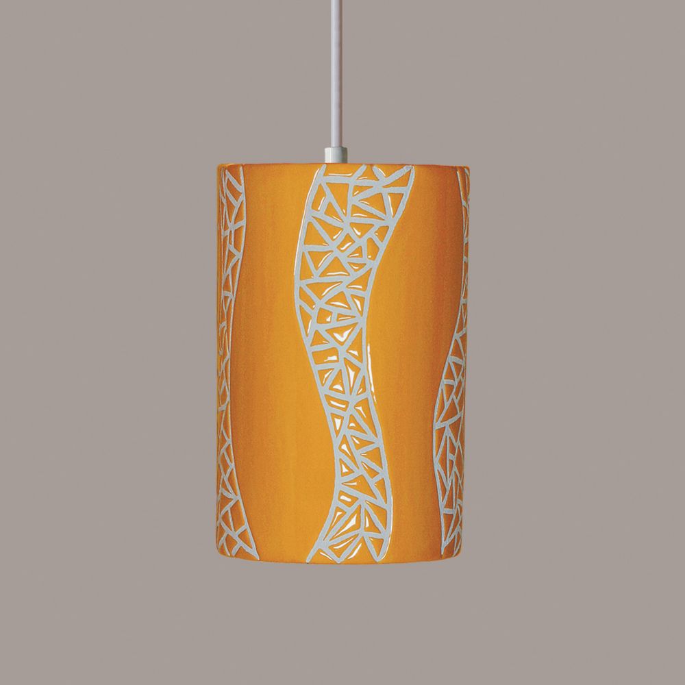 A19 PM20304-SY-BCC Mosaic Passage Pendant Sunflower Yellow (Black Cord & Canopy)