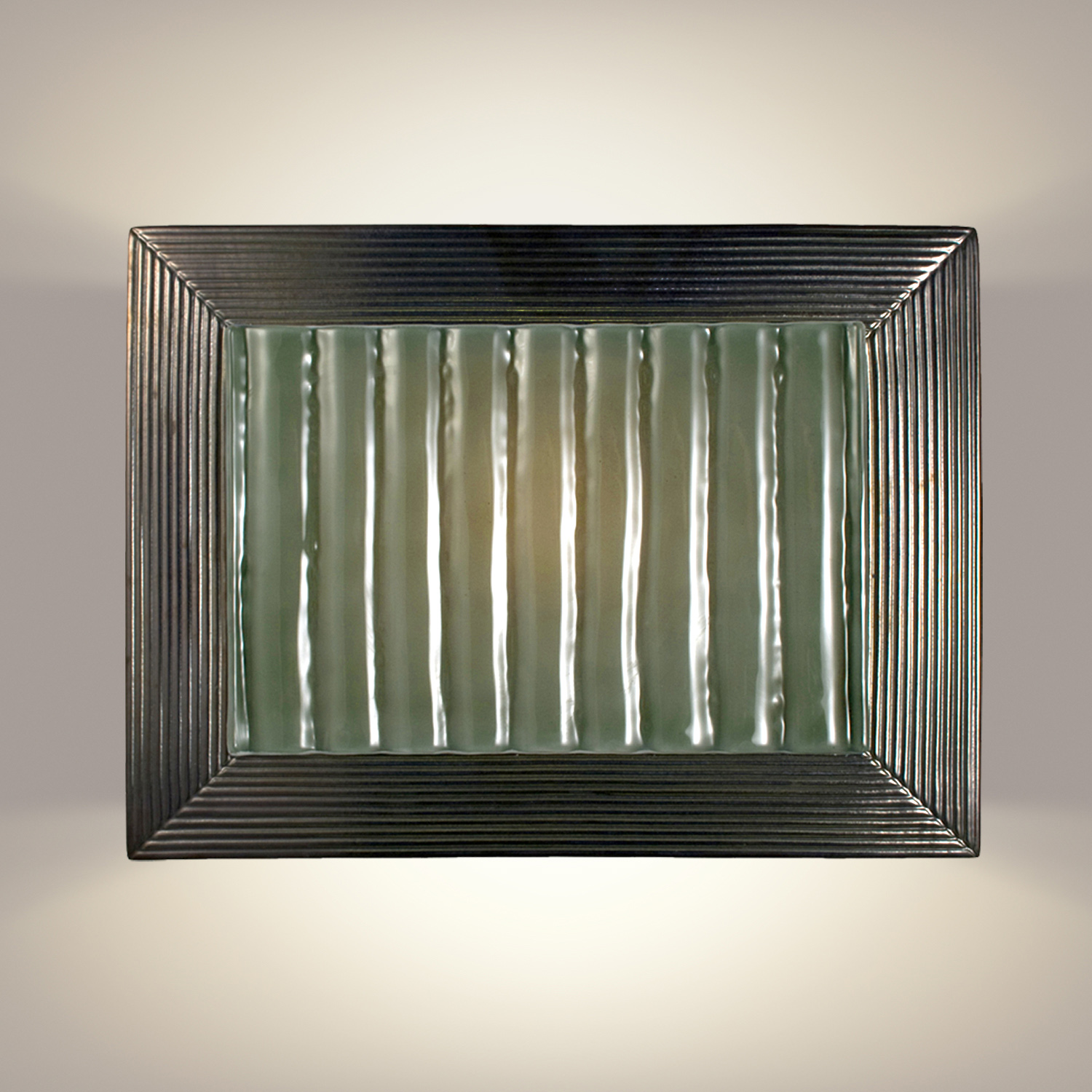 A19 Lighting- RE104-GM-SW - Ripple Wall Sconce Gunmetal and Seaweed in Gunmetal and Seaweed