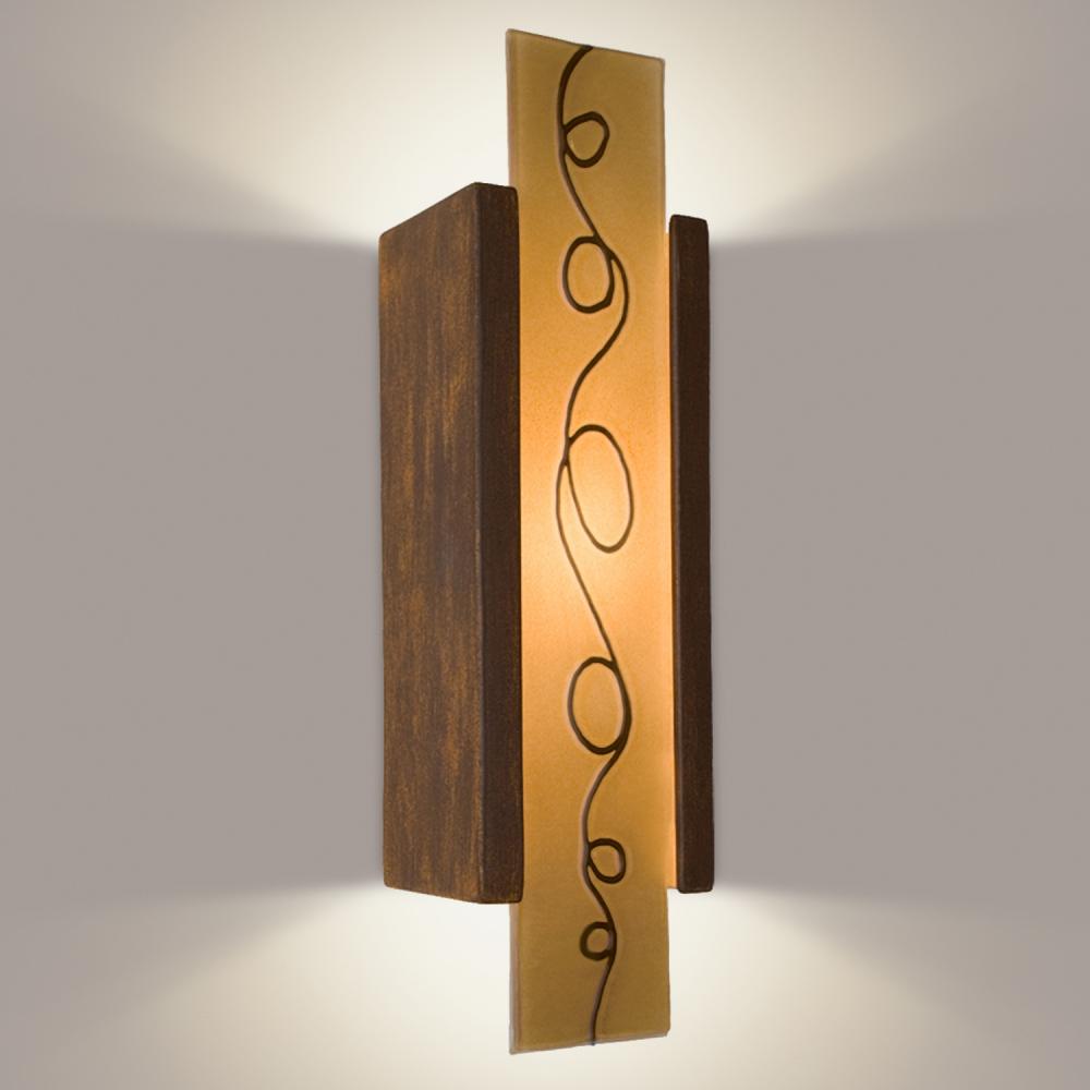 A19 Lighting- RE114-BT-CM - Squiggle Wall Sconce Butternut and Caramel in Butternut and Caramel
