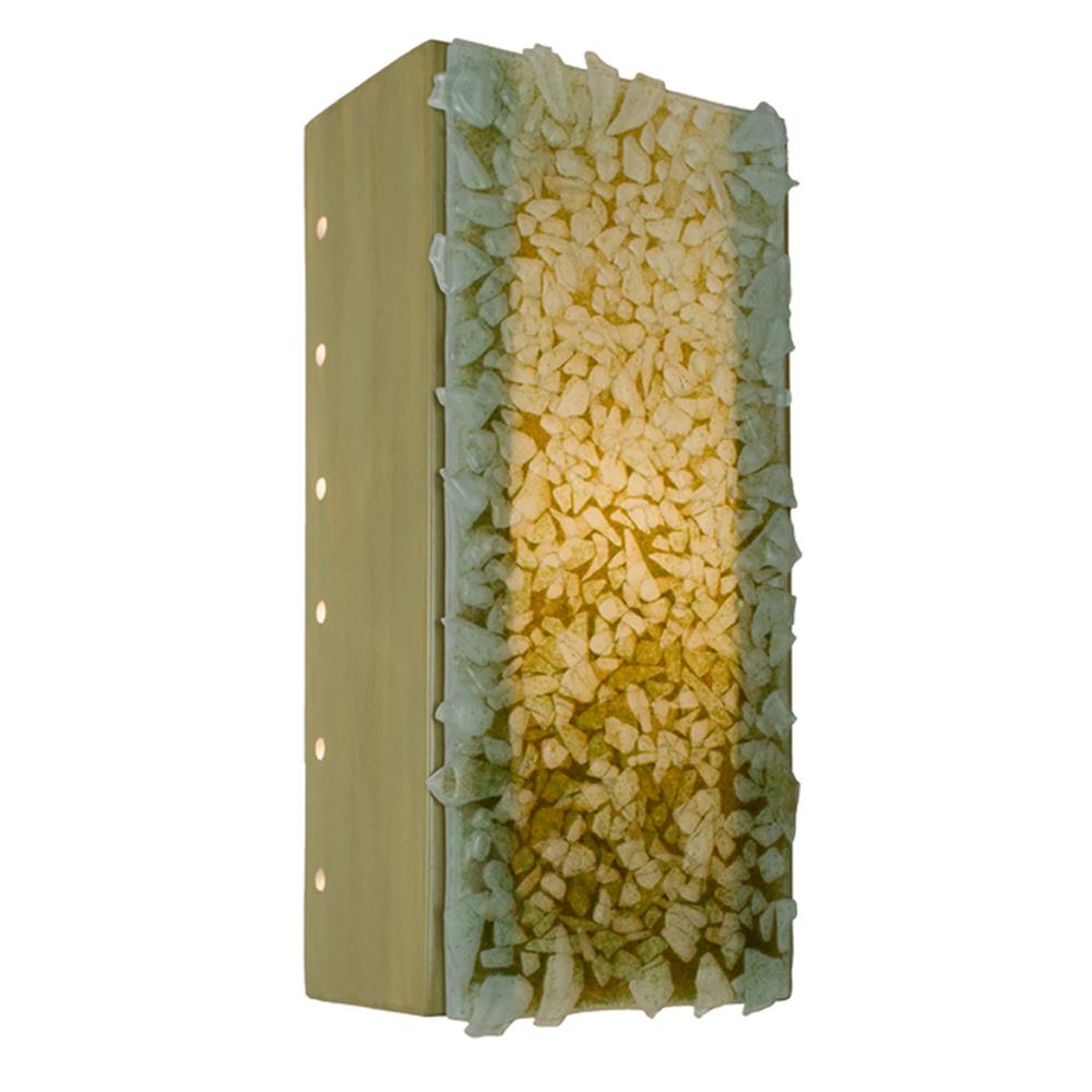 A19 Lighting- RE109-SG-MMS  - Rocky Wall Sconce Sagebrush and Multi Moss in Sagebrush and Multi Moss