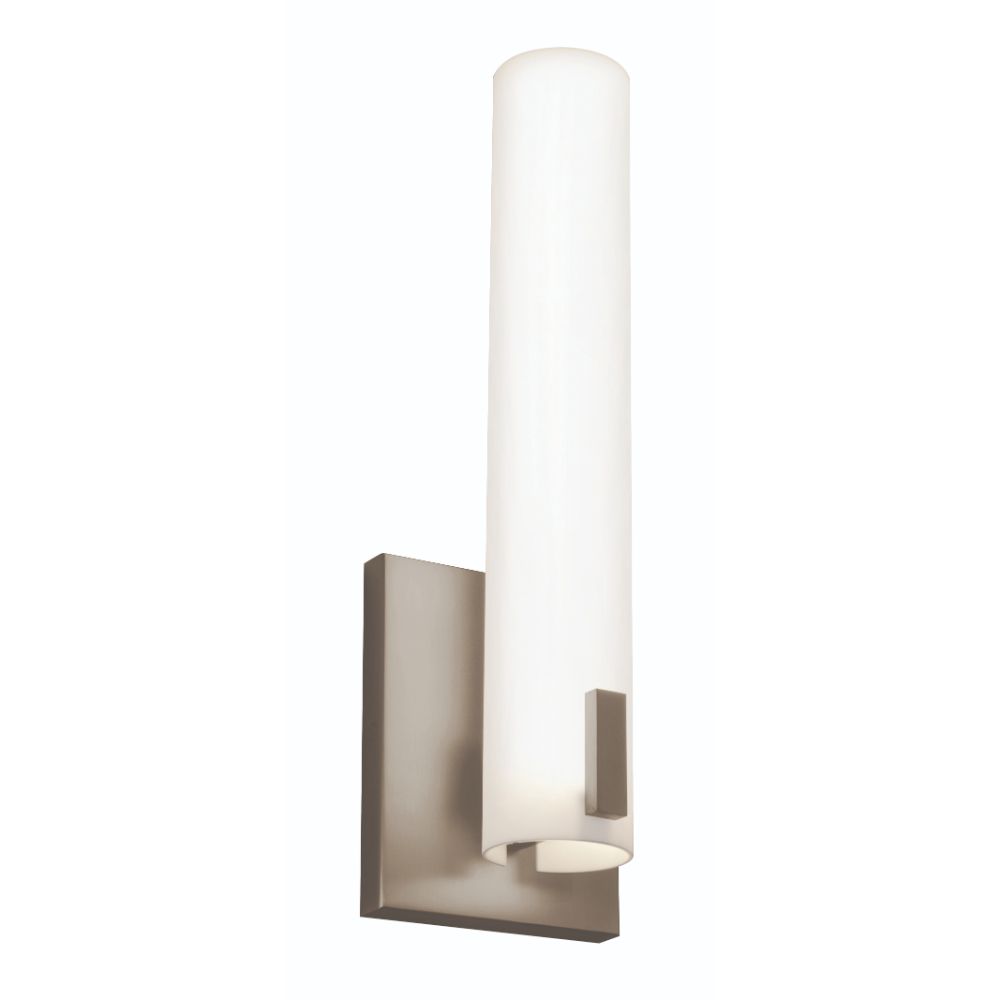 AFX Lighting BWNS051412L30D1SN Bowen - Wall Sconce - Satin Nickel Finish - White Acrylic Shade