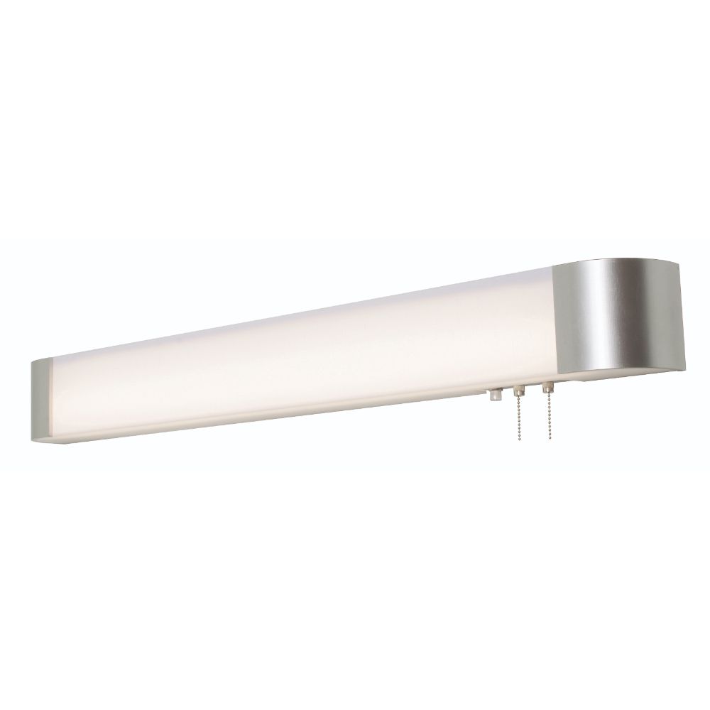 AFX Lighting ALNB4040L30ENSN Allen - Overbed Light Fixture - 3Ft. - Satin Nickel Finish - White Acrylic Shade