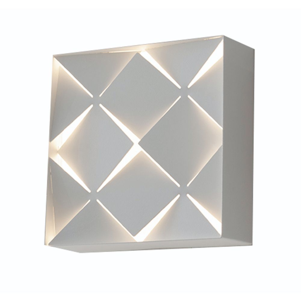 AFX Lighting CMNS070708L30D2WH Commons - LED Sconce - White Finish - White Steel Shade