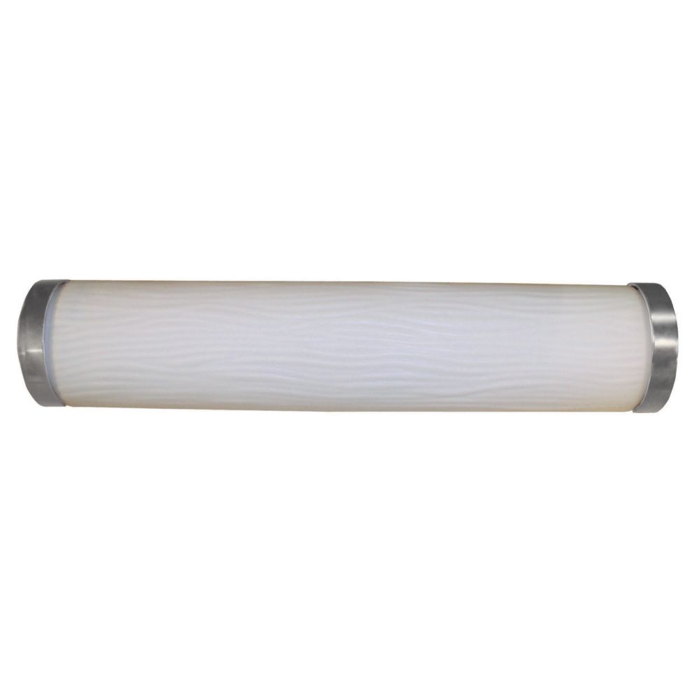 AFX Lighting FUV500540LAJD2SN Fusion 50" LED Vanity - Satin Nickel Finish White Textured Glass