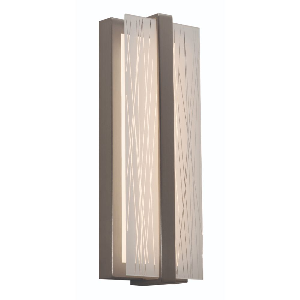 AFX Lighting GLYS140512L30D1SN Gallery LED Sconce - Satin Nickel Finish - Clear Shade