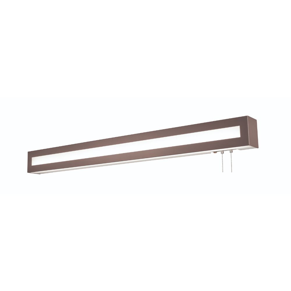 AFX Lighting HAYB3740L30ENRB Hayes - Overbed Light Fixture - 3 Ft. - Oil-Rubbed Bronze Finish - White Metal/Acrylic Shade