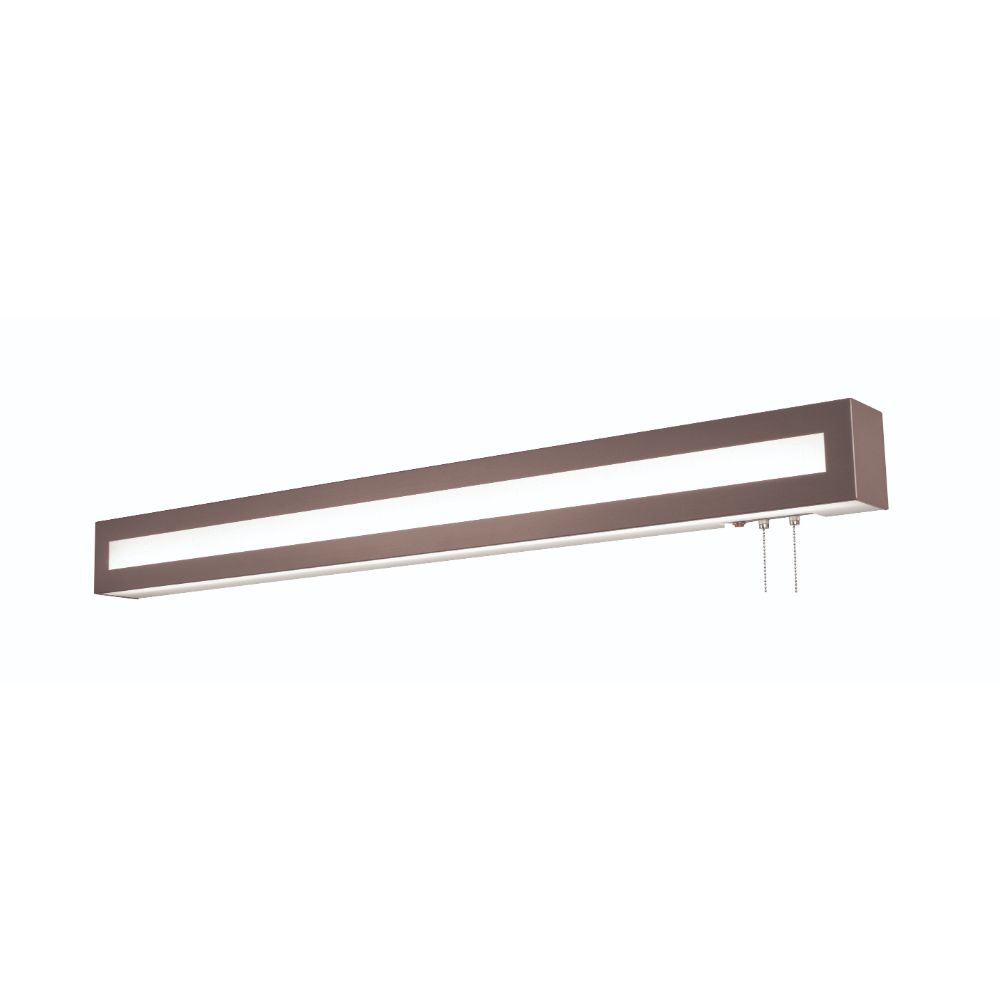AFX Lighting HAYB4954L30ENRB Hayes - Overbed Light Fixture - 4 Ft. - Oil-Rubbed Bronze Finish - White Metal/Acrylic Shade