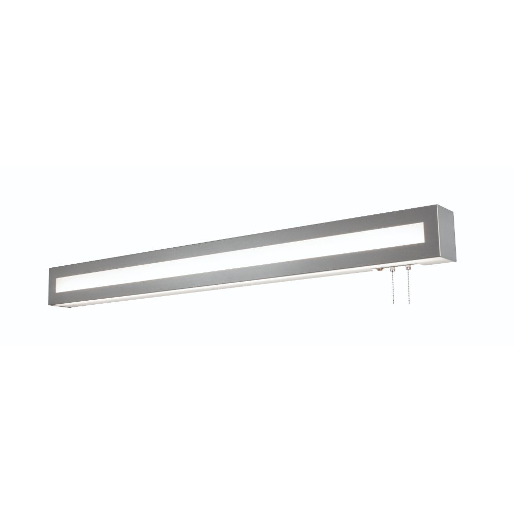 AFX Lighting HAYB4954L30ENSN Hayes - Overbed Light Fixture - 4 Ft. - Satin Nickel Finish - White Metal/Acrylic Shade
