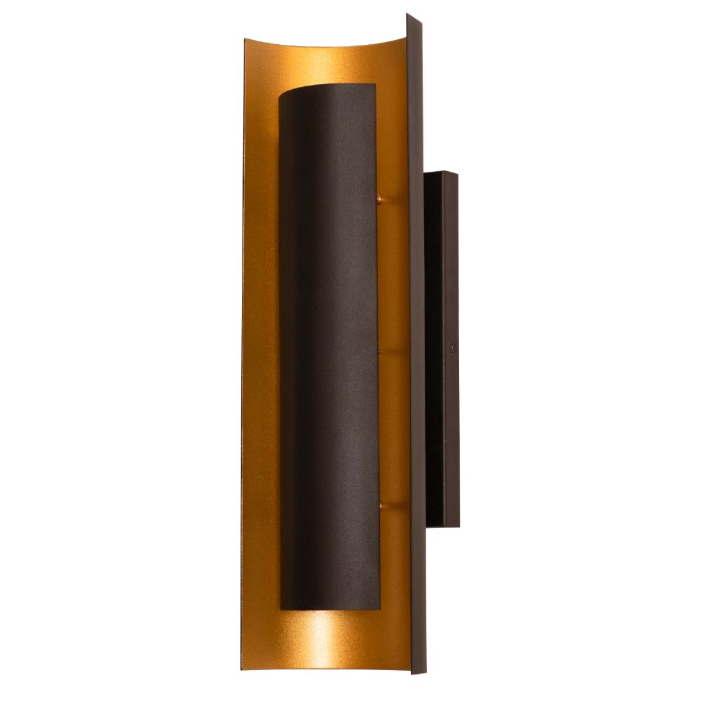 AFX Lighting RVS0416L30D1BKGD Reveal - LED Wall Sconce - Black Finish - Black/Gold Shade