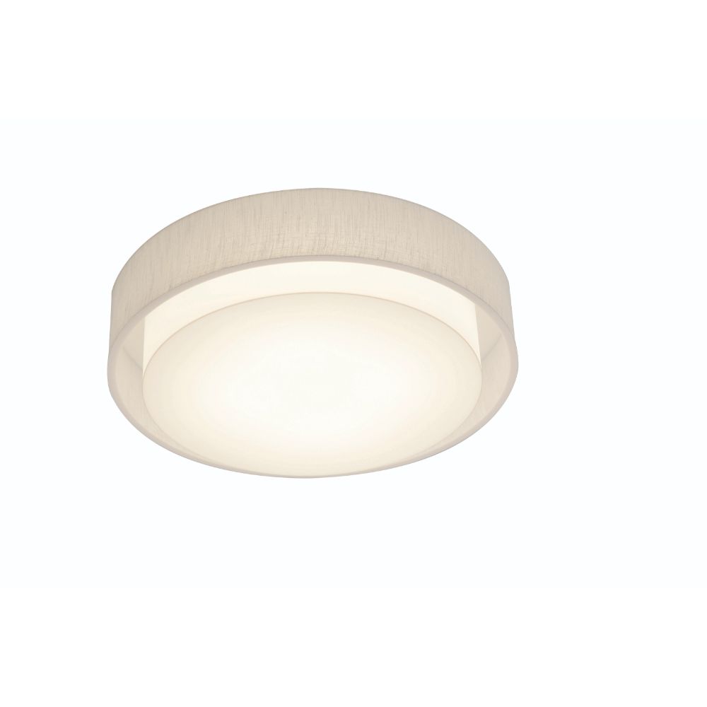 AFX Lighting SAF1614LAJUD-LW Sanibel 16" LED Ceiling - White Finish Linen White Shade