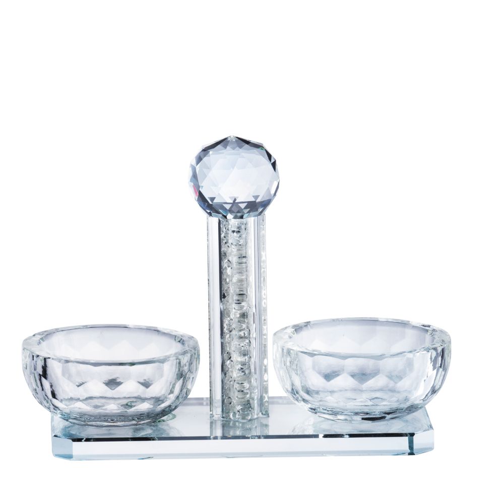 Crystal Salt Shaker With White Stones