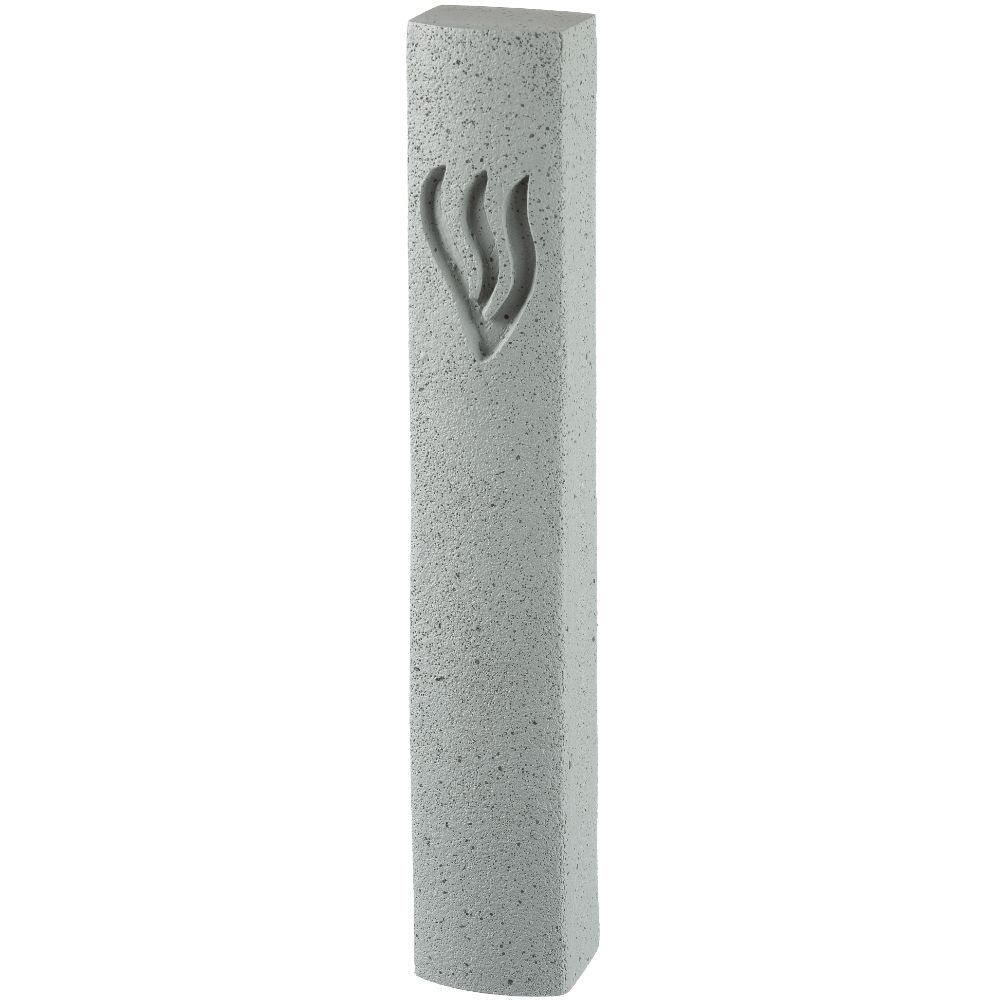 Concrete Polymer Mezuzah 12 Cm, Stone - Like, Gray Color
