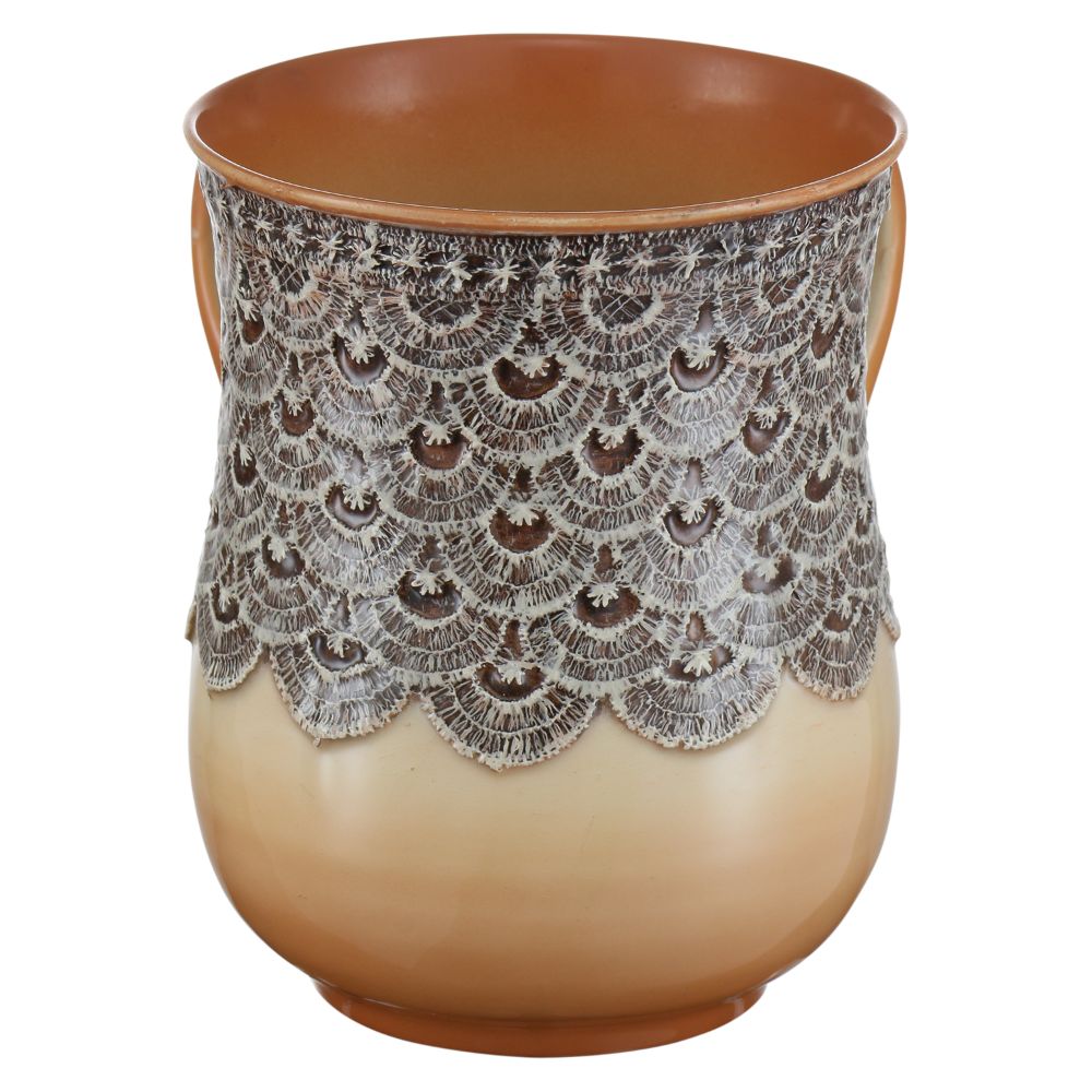 Washing Cup Lace Design Ivory `
