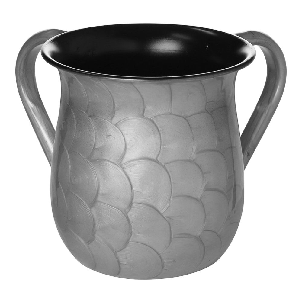 Washing Cup Stainless Steel Enamel Finish Silver