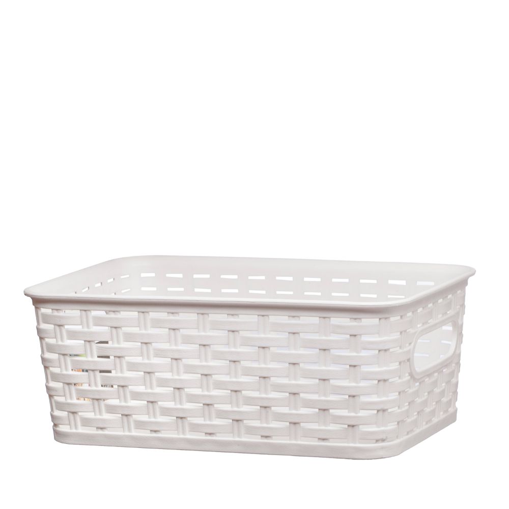 Raton Basket Small 11 3/8 x 7 3/8 x 4 1/4"- White