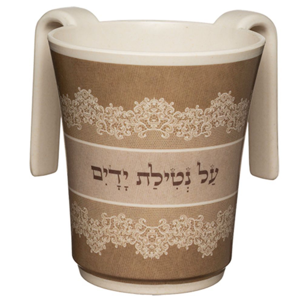 Melamine Washing Cup 14 Cm With Brown Color Printing