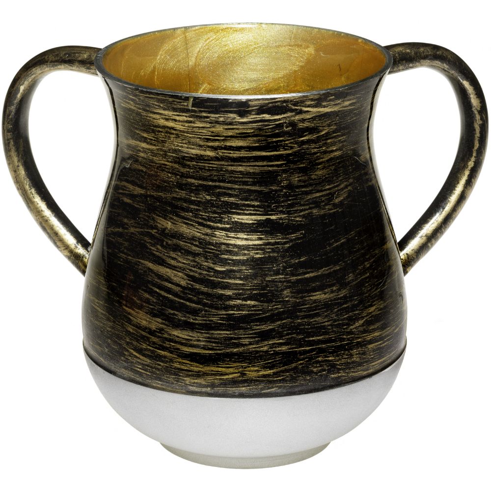 Aluminium Washing Cup 13 Cm - Black&Gold