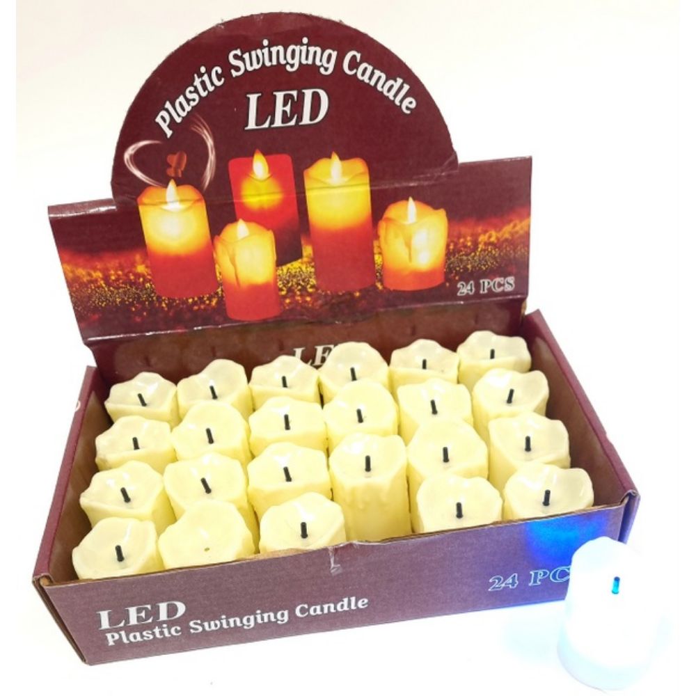 LED plastic candles 5 cm
