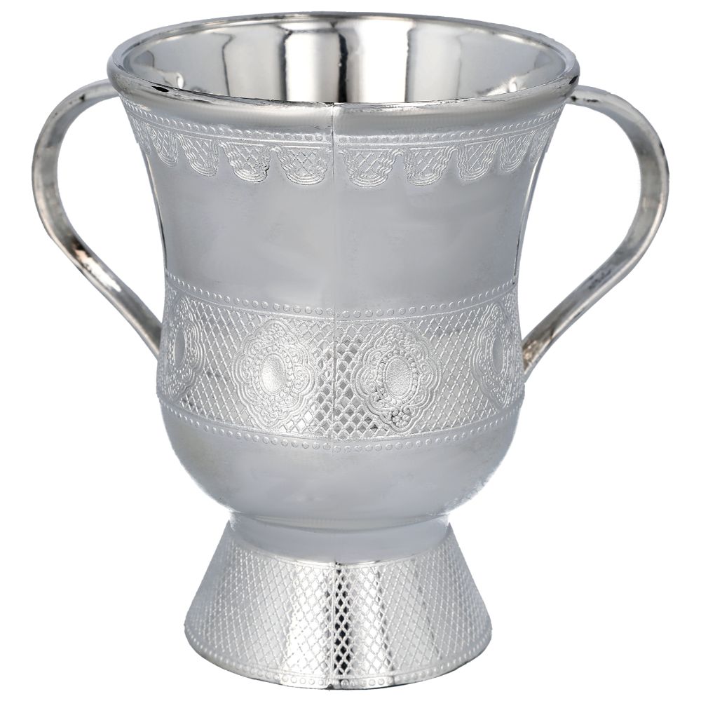 Plastic Elegant Washing Cup 16 Cm- Silver