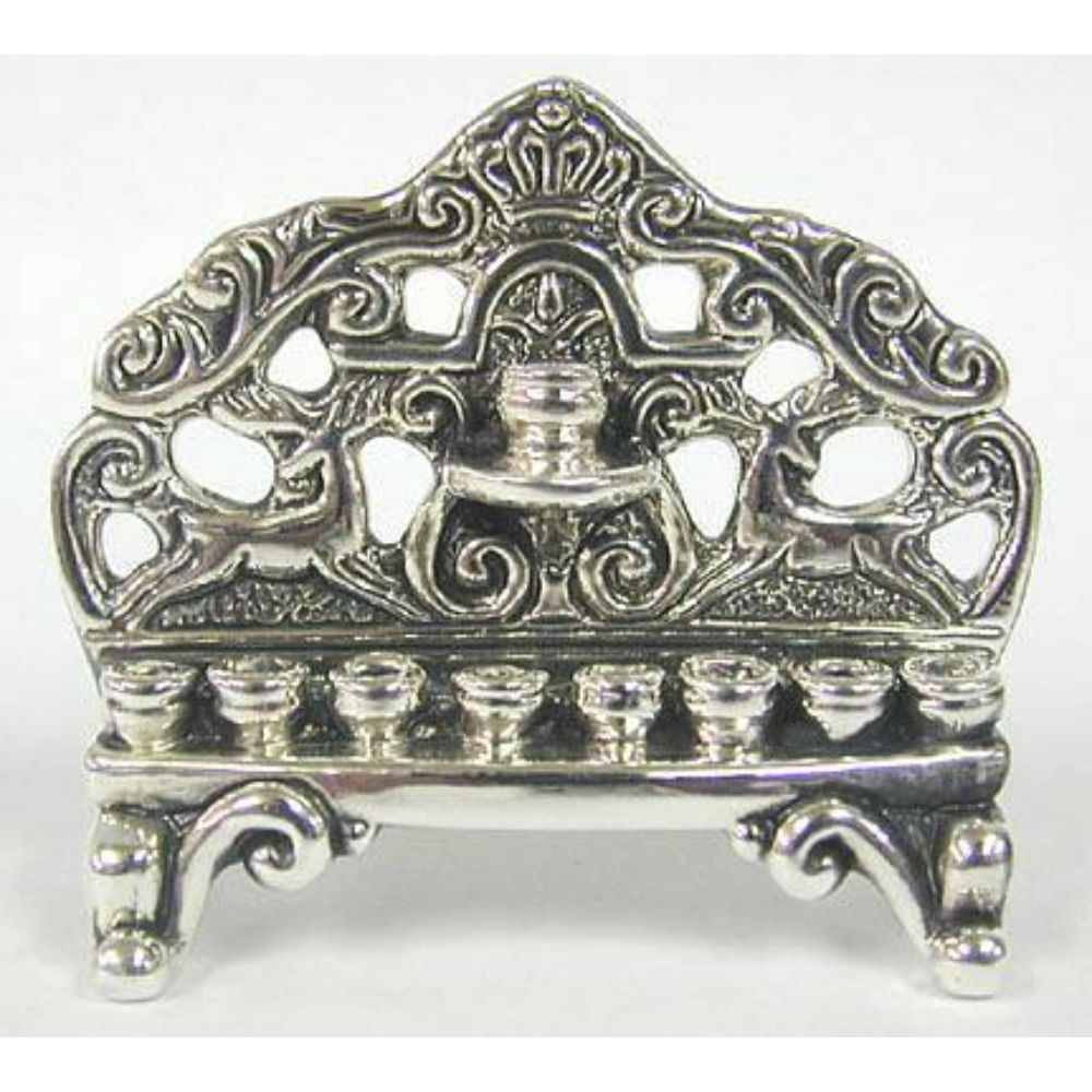 925 sterling silver miniature antique Hanukkah lamp menorah