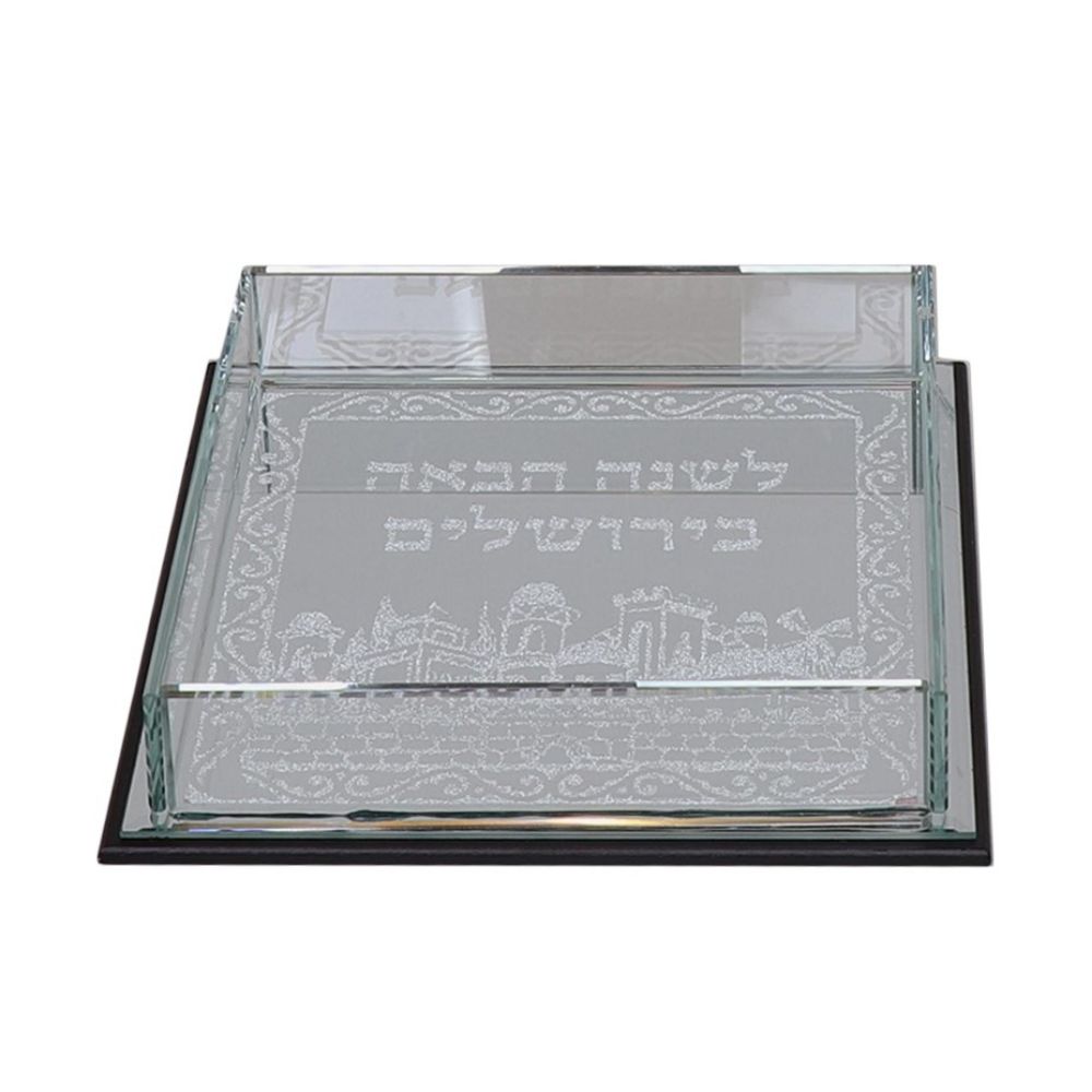 Matzah Box Square Mirror Jerusalem 7.5x7.5"