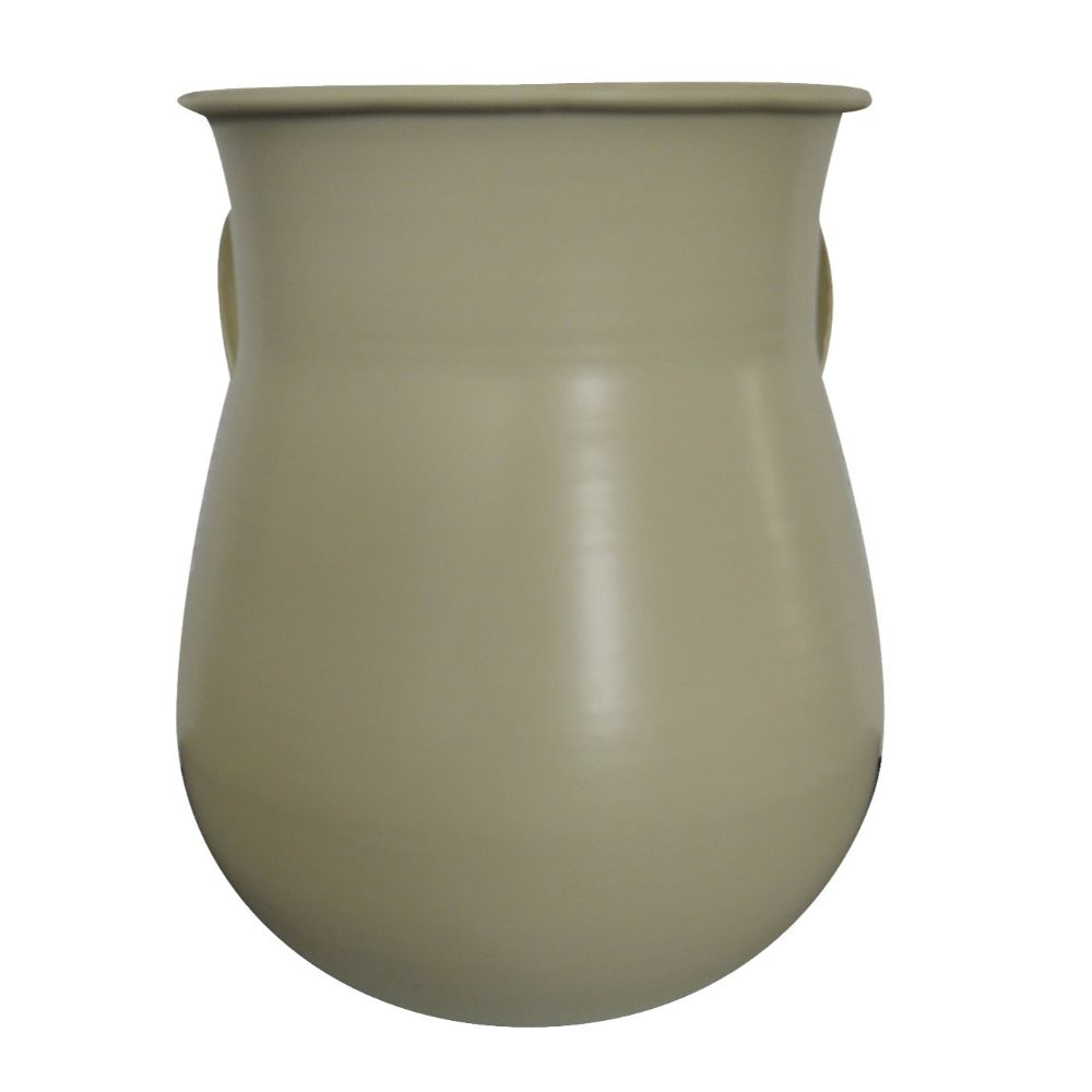 Tin Washing Cup, Off White Color15 cm